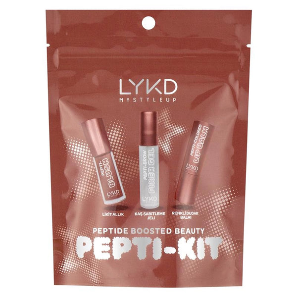Lykd - peptide boosted beauty pepti-kit ( lip palm - fixer gel - blush )