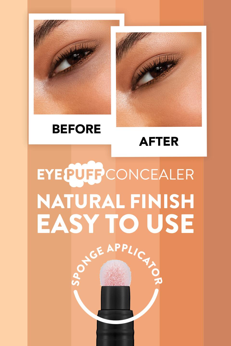 Flormar -  Eye Puff Creamy Textured & Semi-Matte Finish Concealer with Sponge Applicator