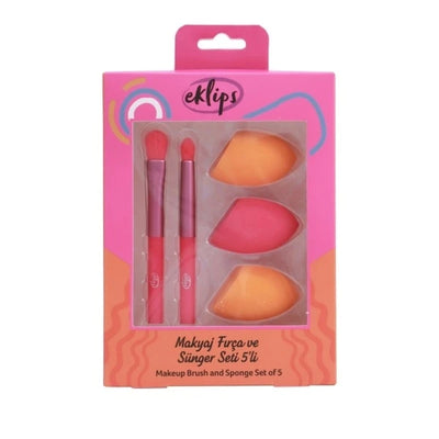 Eklips - Makeup Brush And Sponge Set Of 5